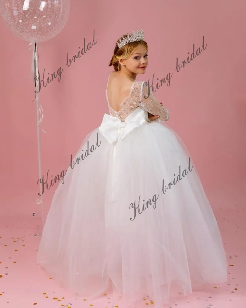 Pageant Dresses for Girls Long Sleeve Lace Ball Tulle Flower Girl Dress Mini Bride Girl Wedding Dresses Handmade Toddler Dress
Pageant Dresses for Girls Long Sleeve Lace Ball Tulle Flower Girl Dress Mini Bride Girl Wedding Dresses Handmade Toddler Dress