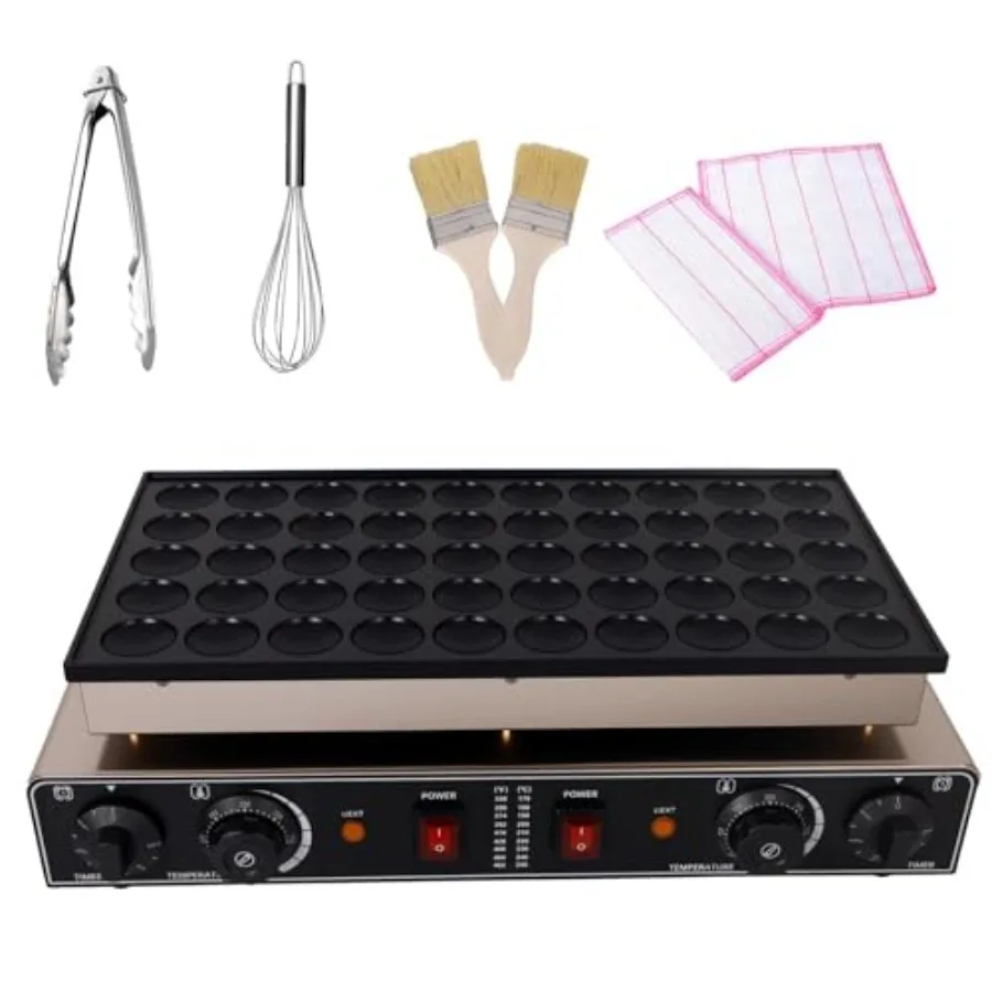 Commercial pancake maker for food service, stainless steel, silver, 1800W power with precise time/temperature control and 50-ho
Commercial pancake maker for food service, stainless steel, silver, 1800W power with precise time/temperature control and 50-ho