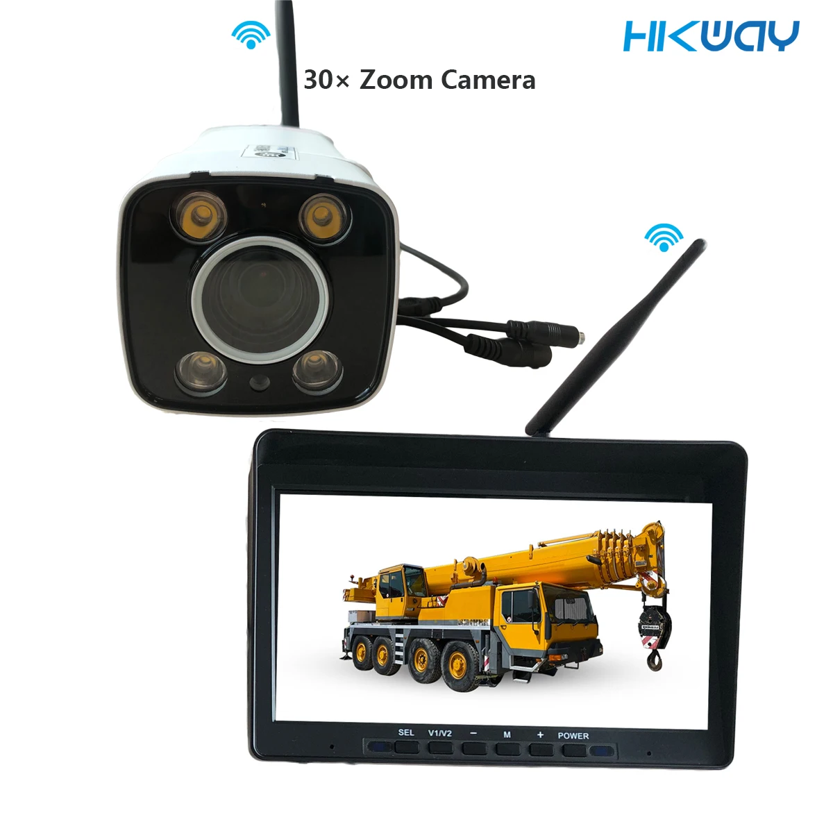 Hikway Wireless Crane Camera System 30× optical zoom camera wireless vehicle monitor system
Hikway Wireless Crane Camera System 30× optical zoom camera wireless vehicle monitor system