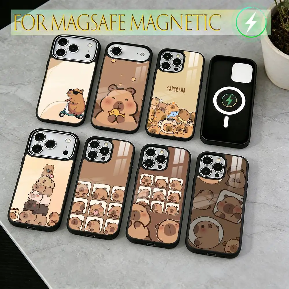 Capybara Phone Case For iPhone17,16,15,14,13,12,11 Plus,Pro Magnetic For Magsafe Wireless Charging
Capybara Phone Case For iPhone17,16,15,14,13,12,11 Plus,Pro Magnetic For Magsafe Wireless Charging