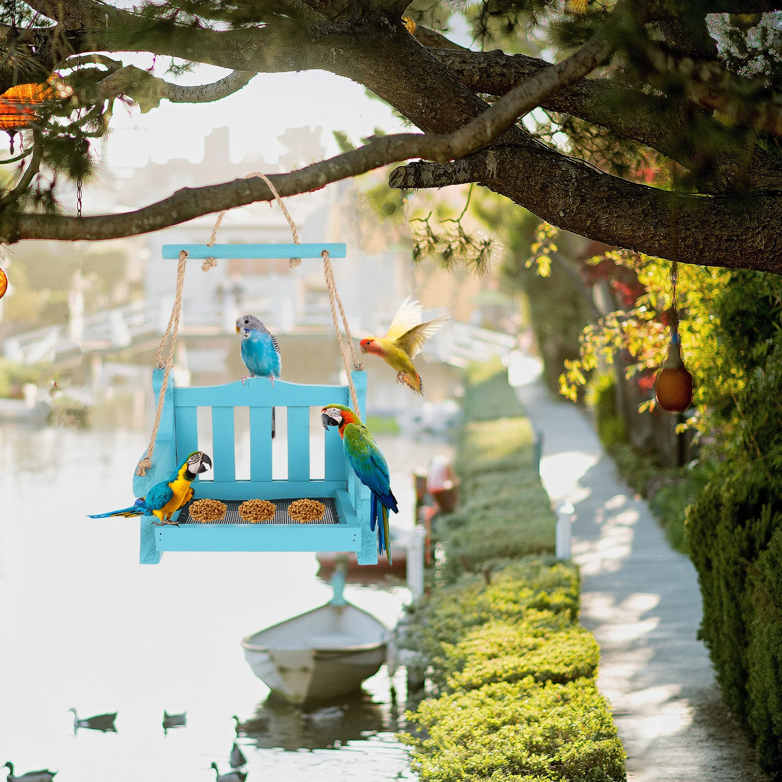 Chair Shaped Hanging Bird Feeder Balcony Garden Outdoor Bird Food Container Durable Smooth Surface Attracts Birds Easy to Clean
Chair Shaped Hanging Bird Feeder Balcony Garden Outdoor Bird Food Container Durable Smooth Surface Attracts Birds Easy to Clean