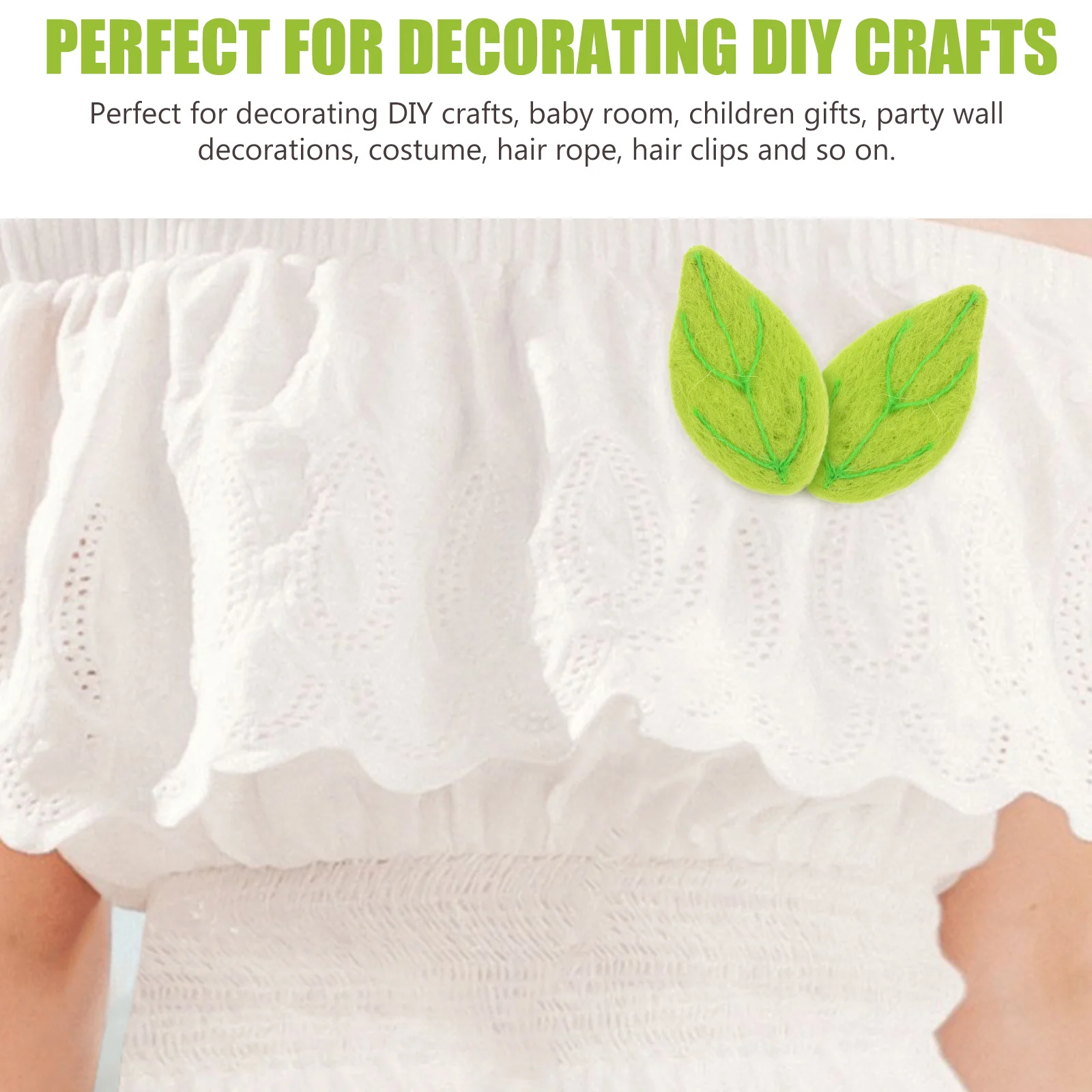 10Pcs DIY Felt Green Leaf Charms Lovely Sewing Crafts Brooch Hairpin Decorations Decorative Wool Felt Leaves Embellishments
10Pcs DIY Felt Green Leaf Charms Lovely Sewing Crafts Brooch Hairpin Decorations Decorative Wool Felt Leaves Embellishments