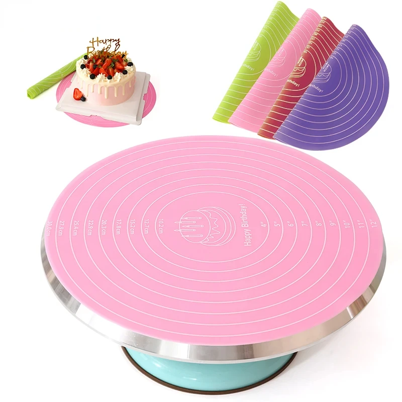 Cake Turntable Pat Silicone Baking Mat For Cake with Size Non-stick High Temperature Resistant Bake Tool Kitchen Gadget
Cake Turntable Pat Silicone Baking Mat For Cake with Size Non-stick High Temperature Resistant Bake Tool Kitchen Gadget