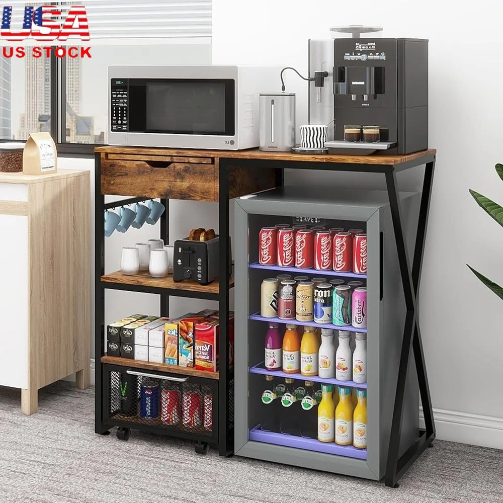 Coffee Bar Cabinet Mini Fridge Stand Beverage Wine Fridge Storage Organizer Pull Out Shelf Adjustable Feet Office Kitchen
Coffee Bar Cabinet Mini Fridge Stand Beverage Wine Fridge Storage Organizer Pull Out Shelf Adjustable Feet Office Kitchen