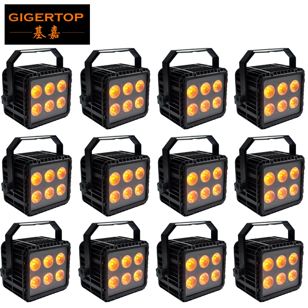 TIPTOP 6x18W Aluminum Case Waterproof Battery Wireless Led Flood Light Black Case Touch LED Display Seetronic Power DMX Socket
TIPTOP 6x18W Aluminum Case Waterproof Battery Wireless Led Flood Light Black Case Touch LED Display Seetronic Power DMX Socket