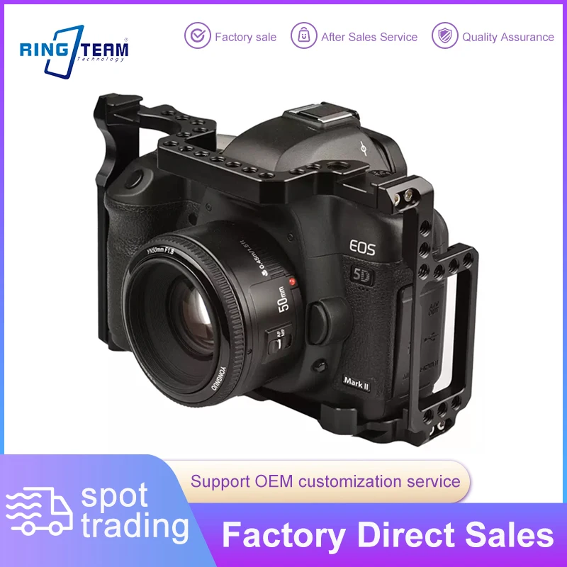Aluminum Alloy Camera Cage for Canon 5D2 5D3 5D4 6D2 - Multi-Mount Points for Monitor Mic LED Light Mount Accessory
Aluminum Alloy Camera Cage for Canon 5D2 5D3 5D4 6D2 - Multi-Mount Points for Monitor Mic LED Light Mount Accessory