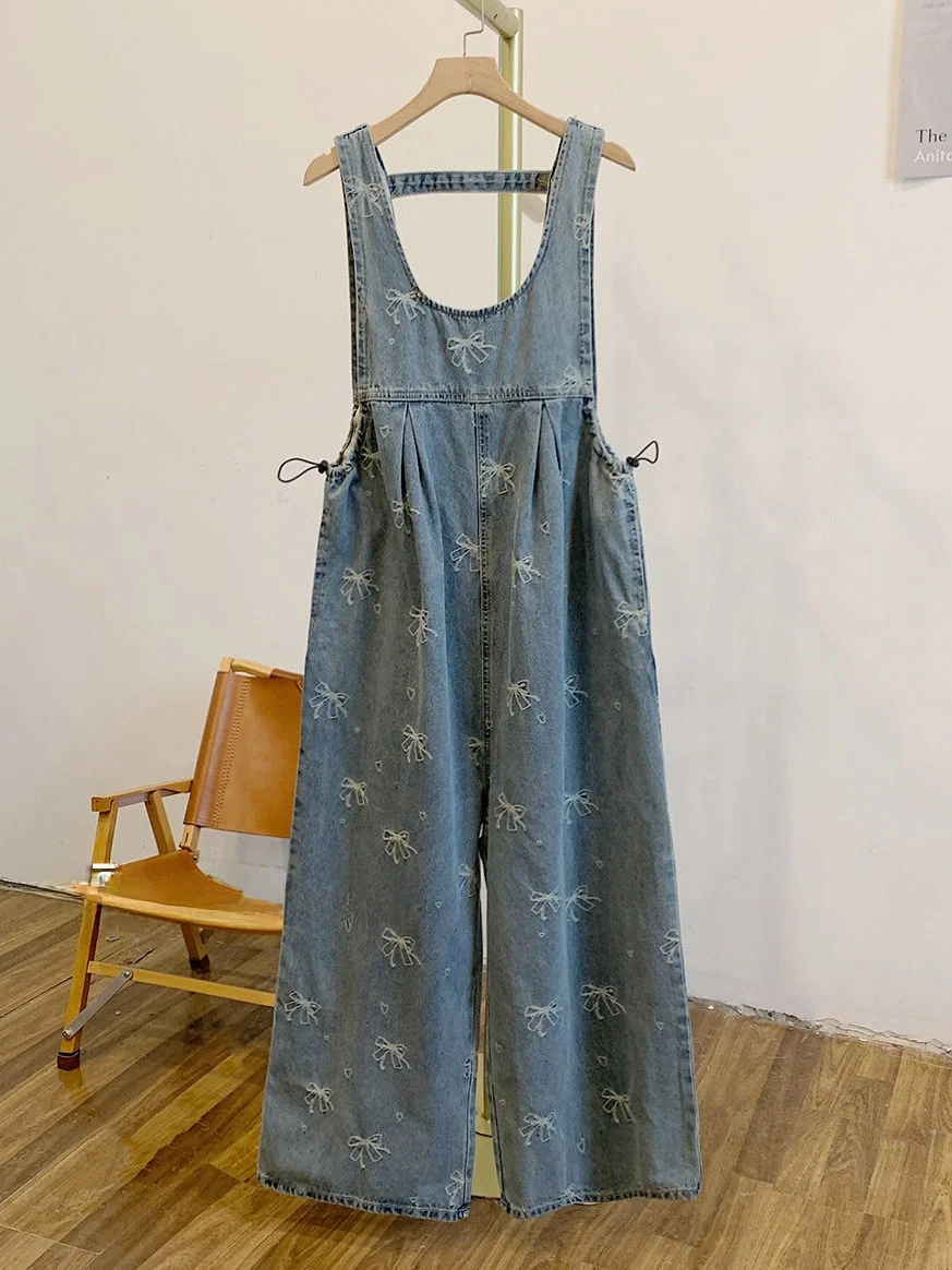 Лето 202, женские джинсовые комбинезоны с узлом, повседневные широкие брюки с высокой талией, износостойкие тонкие синие джинсы
Лето 202, женские джинсовые комбинезоны с узлом, повседневные широкие брюки с высокой талией, износостойкие тонкие синие джинсы