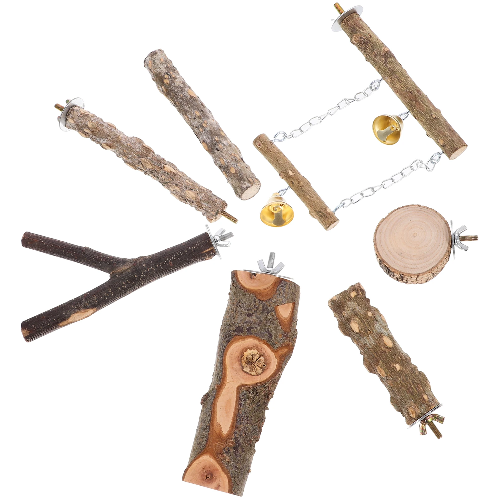 6pcs Bird Stand Perch Swing Toy Chewing Cage Parakeet Bird Stands Decor Parrot Toys Training Supplies
6pcs Bird Stand Perch Swing Toy Chewing Cage Parakeet Bird Stands Decor Parrot Toys Training Supplies