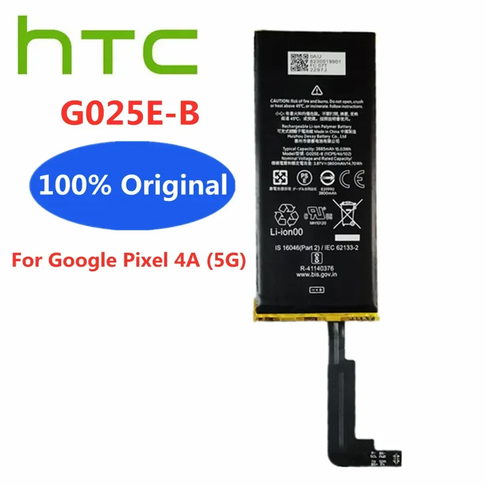 100% оригинальный аккумулятор G025E-B для Google Pixel 4A Pixel4A 5G версия G025E B аккумуляторы для мобильных телефонов встроенный аккумулятор 3885 мАч
100% оригинальный аккумулятор G025E-B для Google Pixel 4A Pixel4A 5G версия G025E B аккумуляторы для мобильных телефонов встроенный аккумулятор 3885 мАч