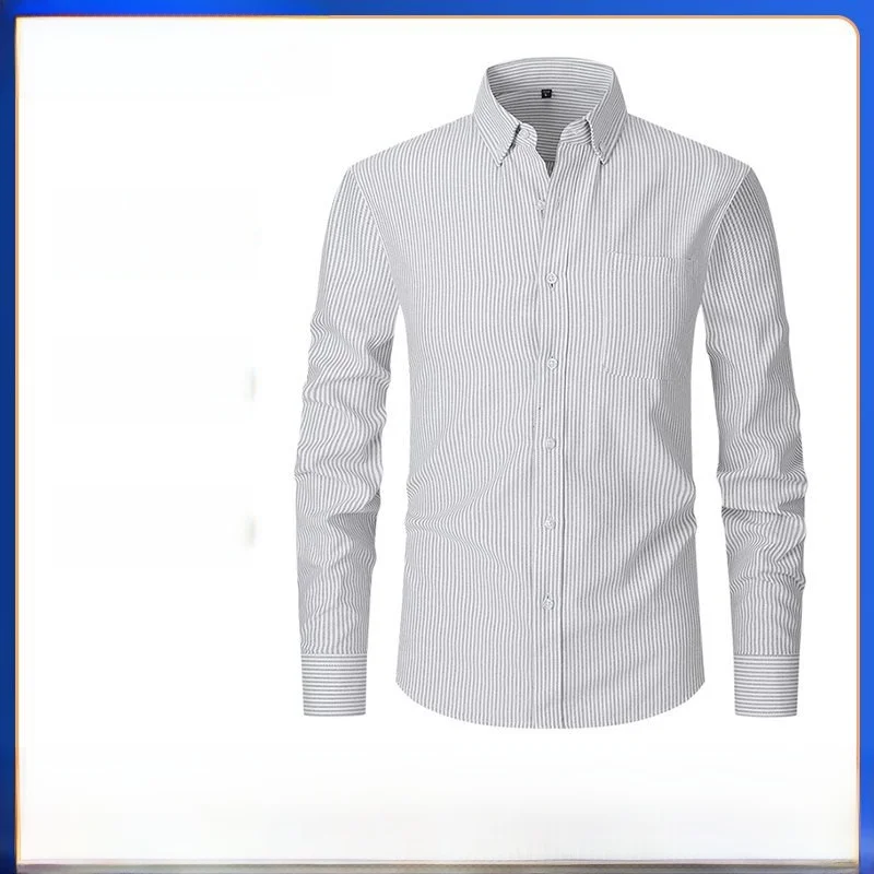 Men's Long Sleeve Cotton Polyester Shirt Casual Style Wear Resistant Sweat Absorbent Shoulder Size Standard Striped Pattern
Men's Long Sleeve Cotton Polyester Shirt Casual Style Wear Resistant Sweat Absorbent Shoulder Size Standard Striped Pattern