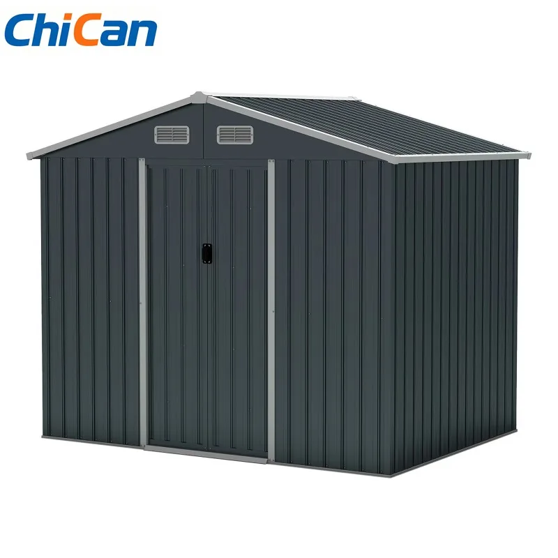 【Hot】Tool Shed Metal Tool Shed with Pent Roof Sliding Doors Garden Shed with 4 Air Valves Floor Base
【Hot】Tool Shed Metal Tool Shed with Pent Roof Sliding Doors Garden Shed with 4 Air Valves Floor Base