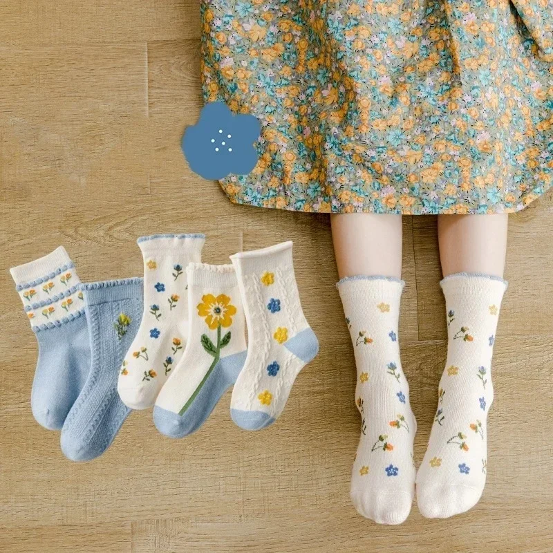 5 Pairs Spring Autumn Kids School Uniform Socks Cotton Princess Girls Socks Flowers Cartoon Children Baby Clothing Accessories
5 Pairs Spring Autumn Kids School Uniform Socks Cotton Princess Girls Socks Flowers Cartoon Children Baby Clothing Accessories