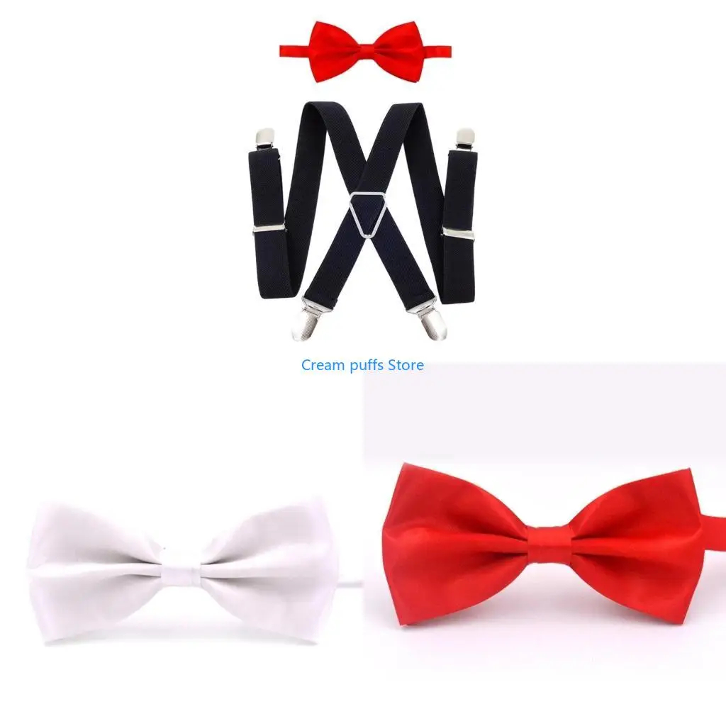 50LE Stylish X Braces and Bow Tie Set Adjustable Length, Suitable for Most
50LE Stylish X Braces and Bow Tie Set Adjustable Length, Suitable for Most