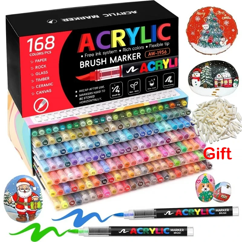 12/168 PCS GN Acrylic Color Soft Tip Markers Painted Graffiti Ceramic DIY Gfit Marker Christmas School Supplies PK GN GuangNa
12/168 PCS GN Acrylic Color Soft Tip Markers Painted Graffiti Ceramic DIY Gfit Marker Christmas School Supplies PK GN GuangNa