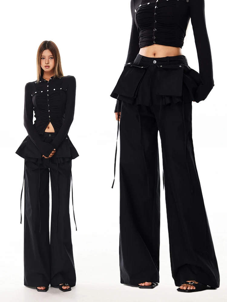 November American Style Spicy Girl High Waist Wide Leg Pants Women's Spring Workwear Trousers Cover Hip Design Long Pants
November American Style Spicy Girl High Waist Wide Leg Pants Women's Spring Workwear Trousers Cover Hip Design Long Pants