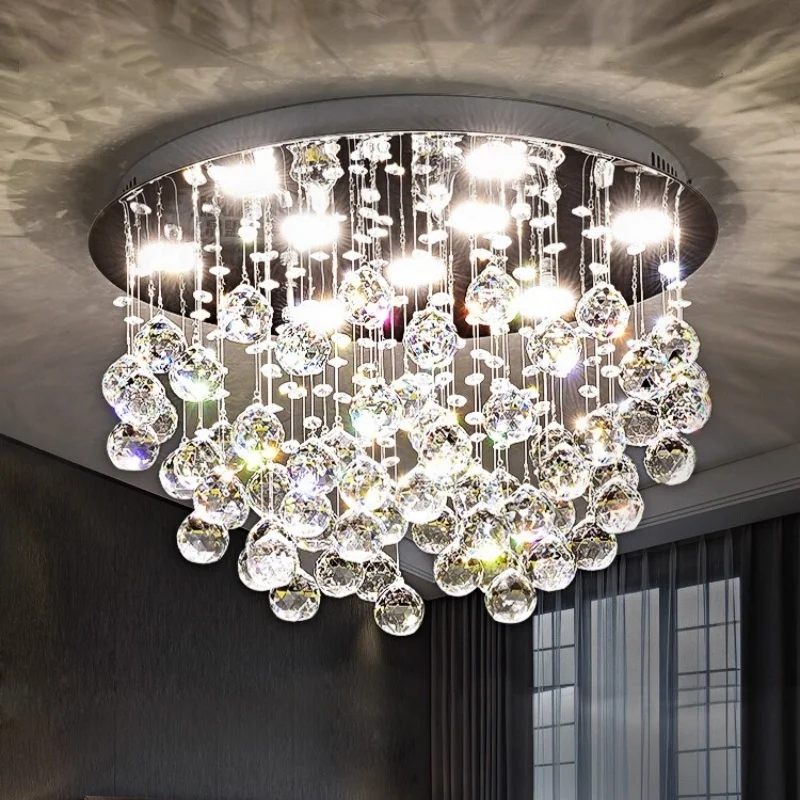Modern Master Bedroom Crystal Ceiling Light Luxury Warm Romantic Atmosphere Simple Living Room Lighting 2025 New Style
Modern Master Bedroom Crystal Ceiling Light Luxury Warm Romantic Atmosphere Simple Living Room Lighting 2025 New Style