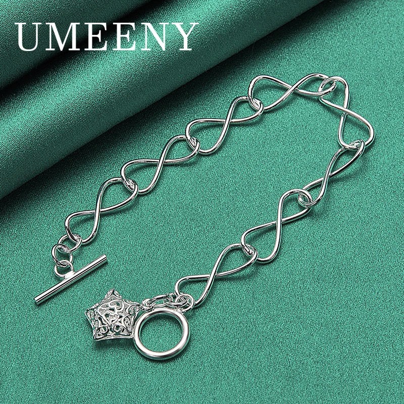 Luxury 925 Sterling Silver 8 Inch Women's Exquisite Five-Pointed Star Bracelet Wedding Fashion Party Jewelry
Luxury 925 Sterling Silver 8 Inch Women's Exquisite Five-Pointed Star Bracelet Wedding Fashion Party Jewelry