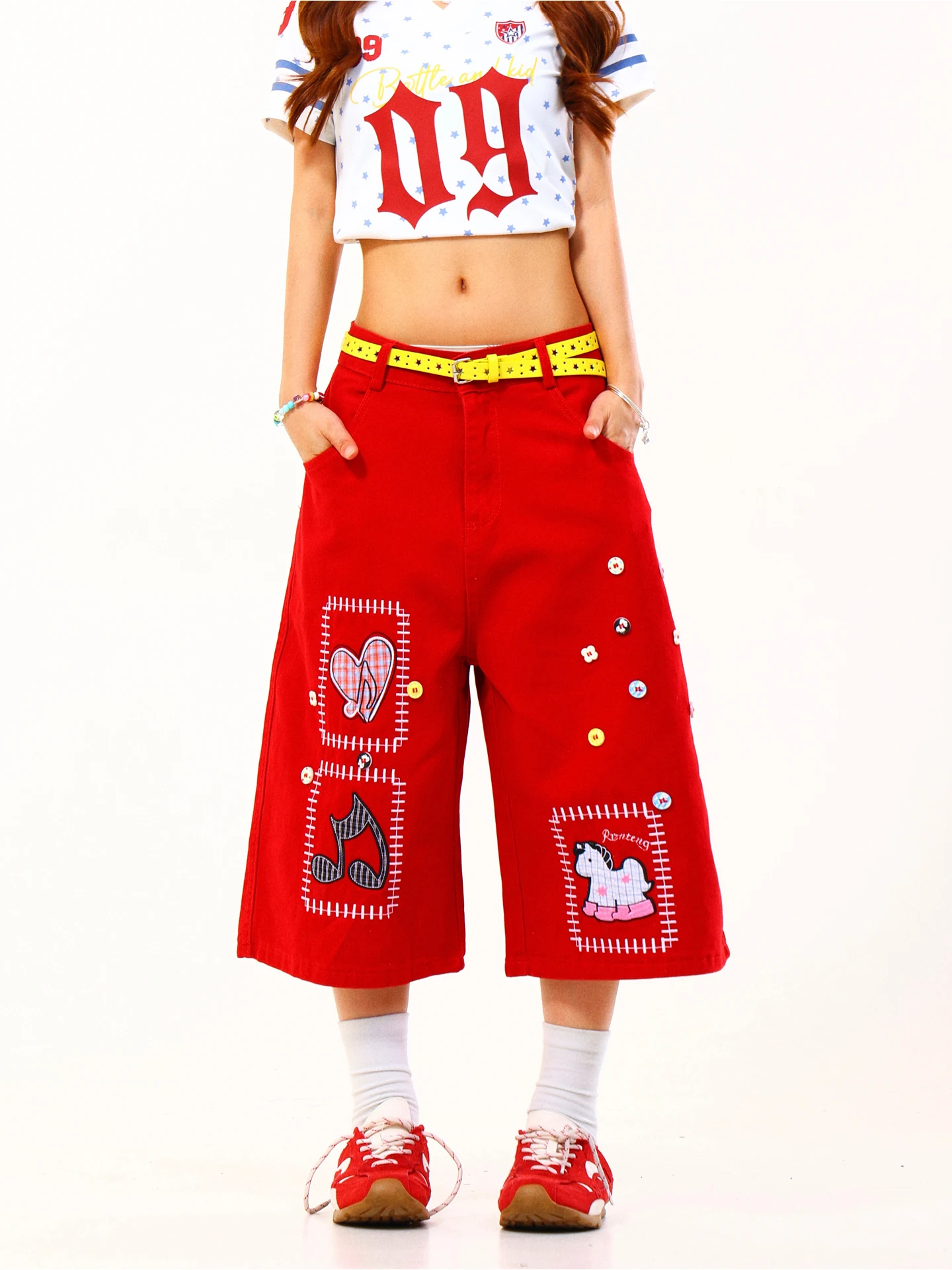 Light Blue American Cartoon Embroidered Loose Jeans Women's Summer Wide Leg Pants Natural Waist Denim Cloth Medium Hardness
Light Blue American Cartoon Embroidered Loose Jeans Women's Summer Wide Leg Pants Natural Waist Denim Cloth Medium Hardness