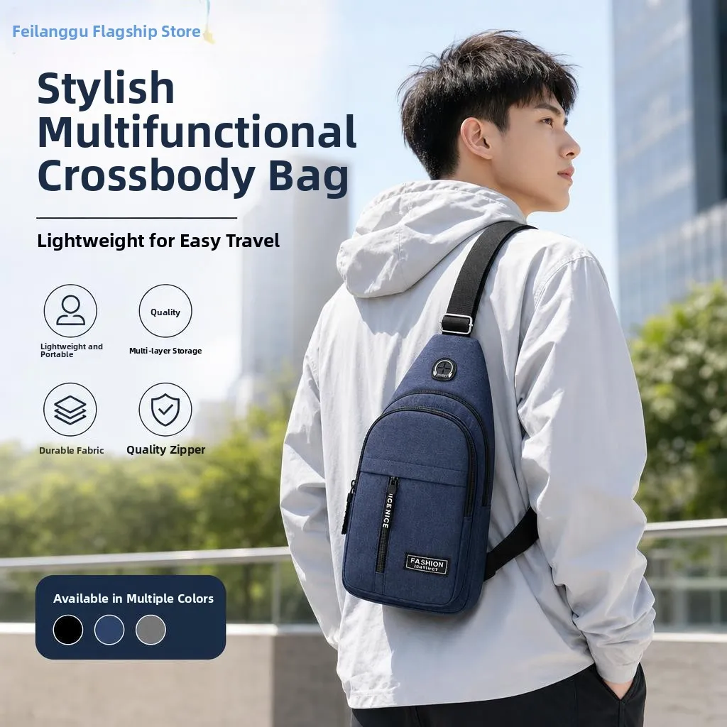 Men's Crossbody Bag Oxford Cloth Cycling Bag Fashionable Casual Chest Bag Single Shoulder Bag Trendy Front Bag
Men's Crossbody Bag Oxford Cloth Cycling Bag Fashionable Casual Chest Bag Single Shoulder Bag Trendy Front Bag