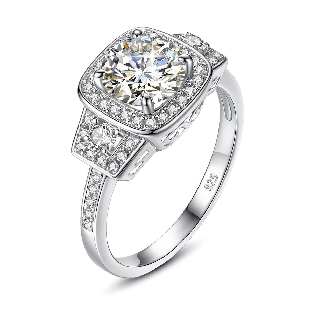 Szjinao Classic Sterling Silver 925 1.5ct D Color VVS1 Moissanite Ring For Woman Round Anniversary Party Trend Luxury Jewelry
Szjinao Classic Sterling Silver 925 1.5ct D Color VVS1 Moissanite Ring For Woman Round Anniversary Party Trend Luxury Jewelry