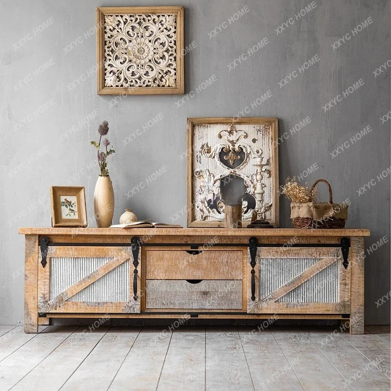 L retro solid wood decorative cabinet log industrial style homestay floor-to-ceiling TV cabinet
L retro solid wood decorative cabinet log industrial style homestay floor-to-ceiling TV cabinet