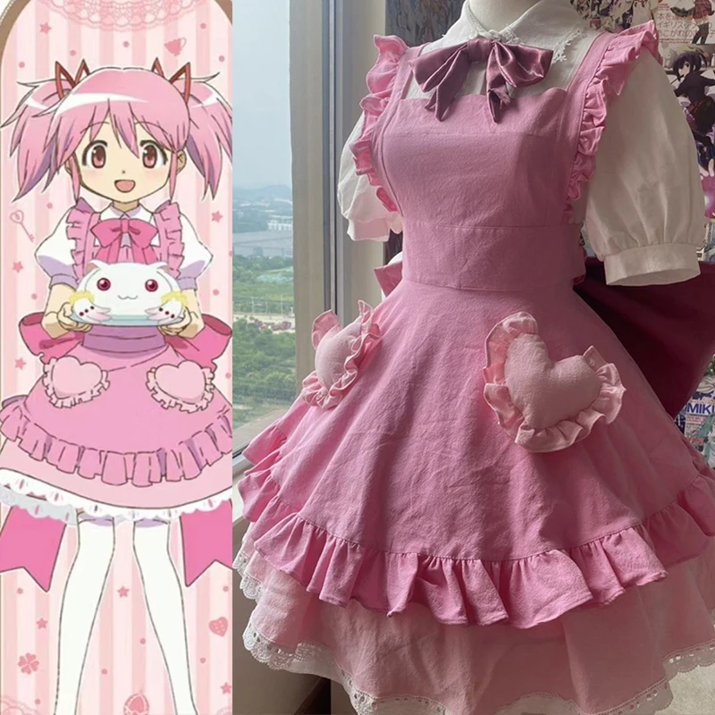 Kaname Madoka Cosplay Anime Puella Magi Madoka Magica Costume Maid Outfit Dress Halloween Party Role Play Clothing
Kaname Madoka Cosplay Anime Puella Magi Madoka Magica Costume Maid Outfit Dress Halloween Party Role Play Clothing