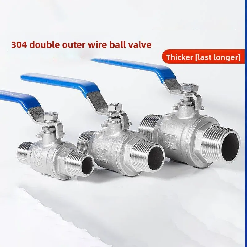 304 Stainless Steel 2-Piece Ball Valve Double Male BSP Thread 1/4" to 2" Full Port Heavy Duty for Water Gas Oil Systems
304 Stainless Steel 2-Piece Ball Valve Double Male BSP Thread 1/4" to 2" Full Port Heavy Duty for Water Gas Oil Systems