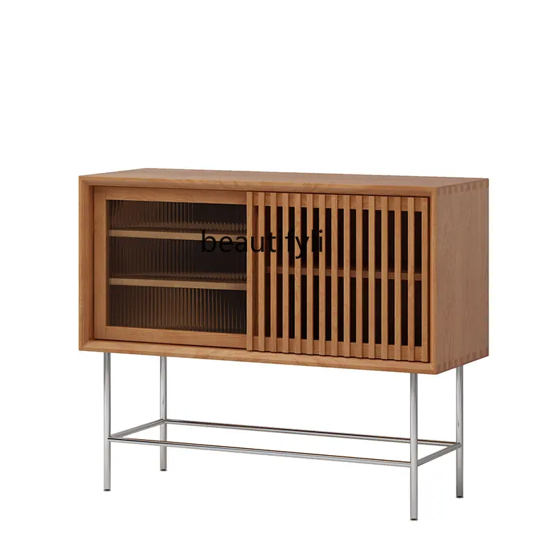 Japanese Style Side Cabinet Solid Wood Nordic Living Room Display Cabinet Side Cabinet Sliding Door Storage Tea Cabinet
Japanese Style Side Cabinet Solid Wood Nordic Living Room Display Cabinet Side Cabinet Sliding Door Storage Tea Cabinet