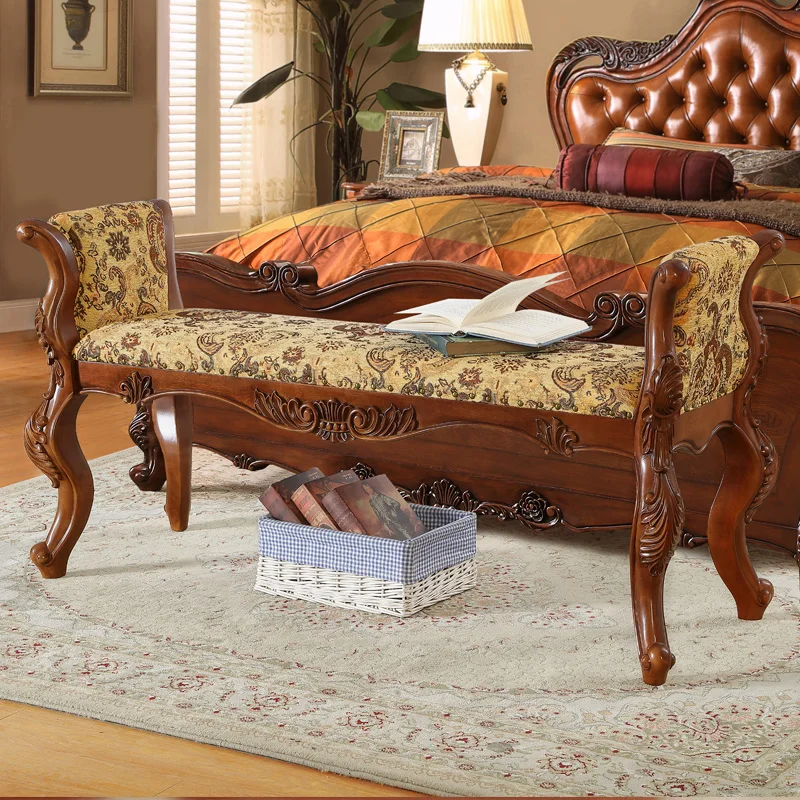American country solid wood bedside stool, European classical small sofa fabric bedside stool, bedroom bed tatami stool bench
American country solid wood bedside stool, European classical small sofa fabric bedside stool, bedroom bed tatami stool bench