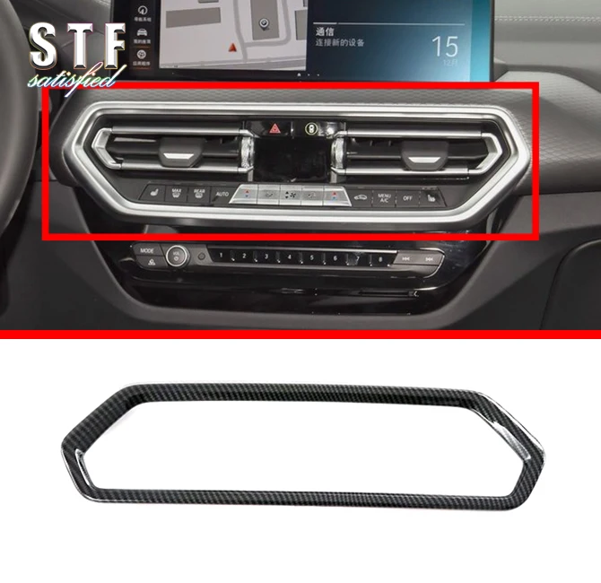 Carbon Fiber Style Interior Center Air-Condition Vent Outlet Cover Trim For BMW X3 2022 2023 Car Accessories Stickers
Carbon Fiber Style Interior Center Air-Condition Vent Outlet Cover Trim For BMW X3 2022 2023 Car Accessories Stickers