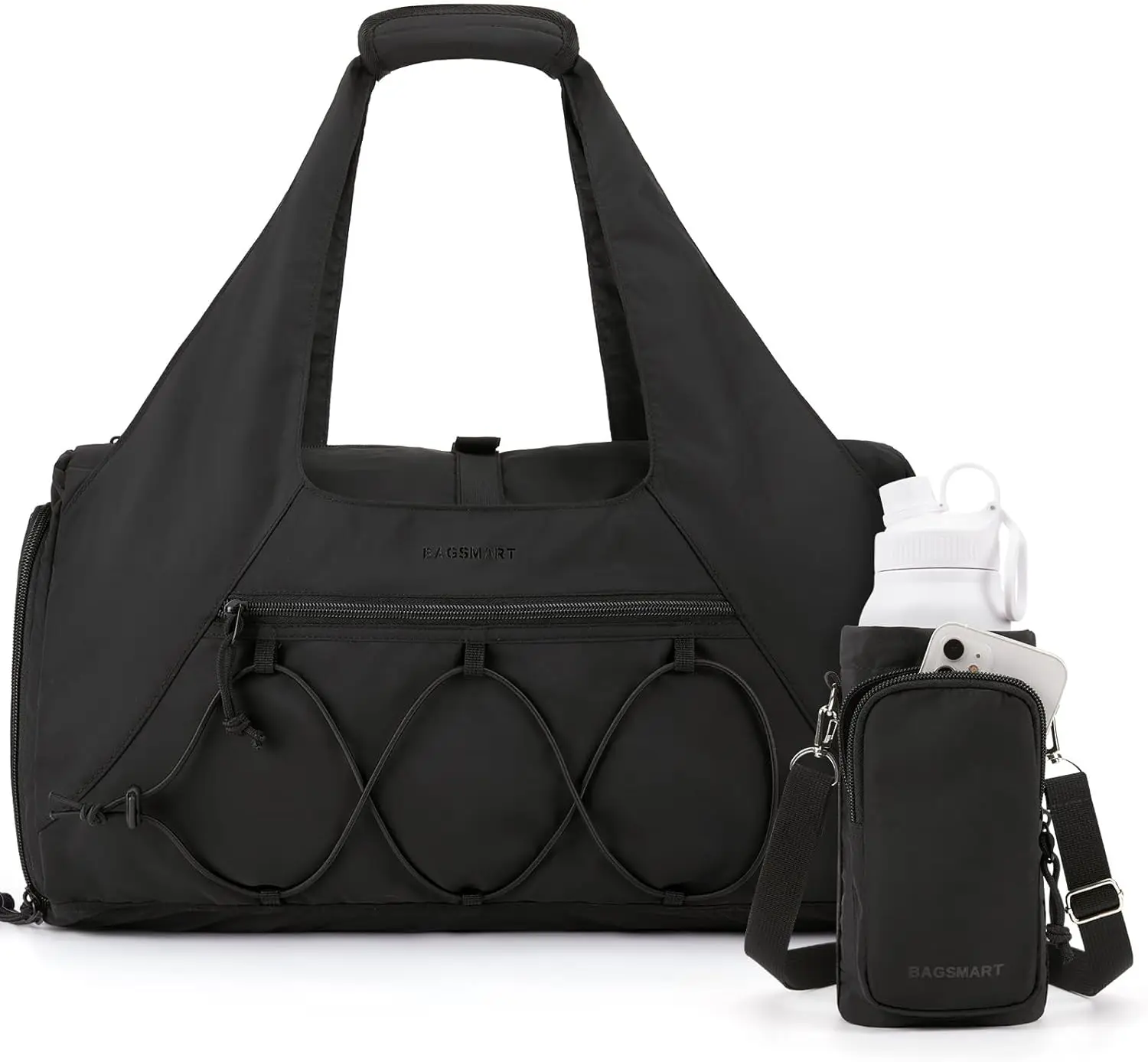 Gym Bag for Women, Lightweight Duffel with Shoe Compartment, Tote Bag with Wet Pocket for Yoga Travel, Black
Gym Bag for Women, Lightweight Duffel with Shoe Compartment, Tote Bag with Wet Pocket for Yoga Travel, Black