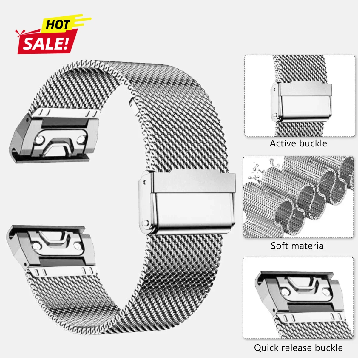 for Garmin Fenix 8 51mm 7X 7 Pro Fenix 6X 6 5X 5Plus Tactix 7 Quick Fit Stainless Steel Band Forerunner 965 945 Strap 20/22/26mm
for Garmin Fenix 8 51mm 7X 7 Pro Fenix 6X 6 5X 5Plus Tactix 7 Quick Fit Stainless Steel Band Forerunner 965 945 Strap 20/22/26mm
