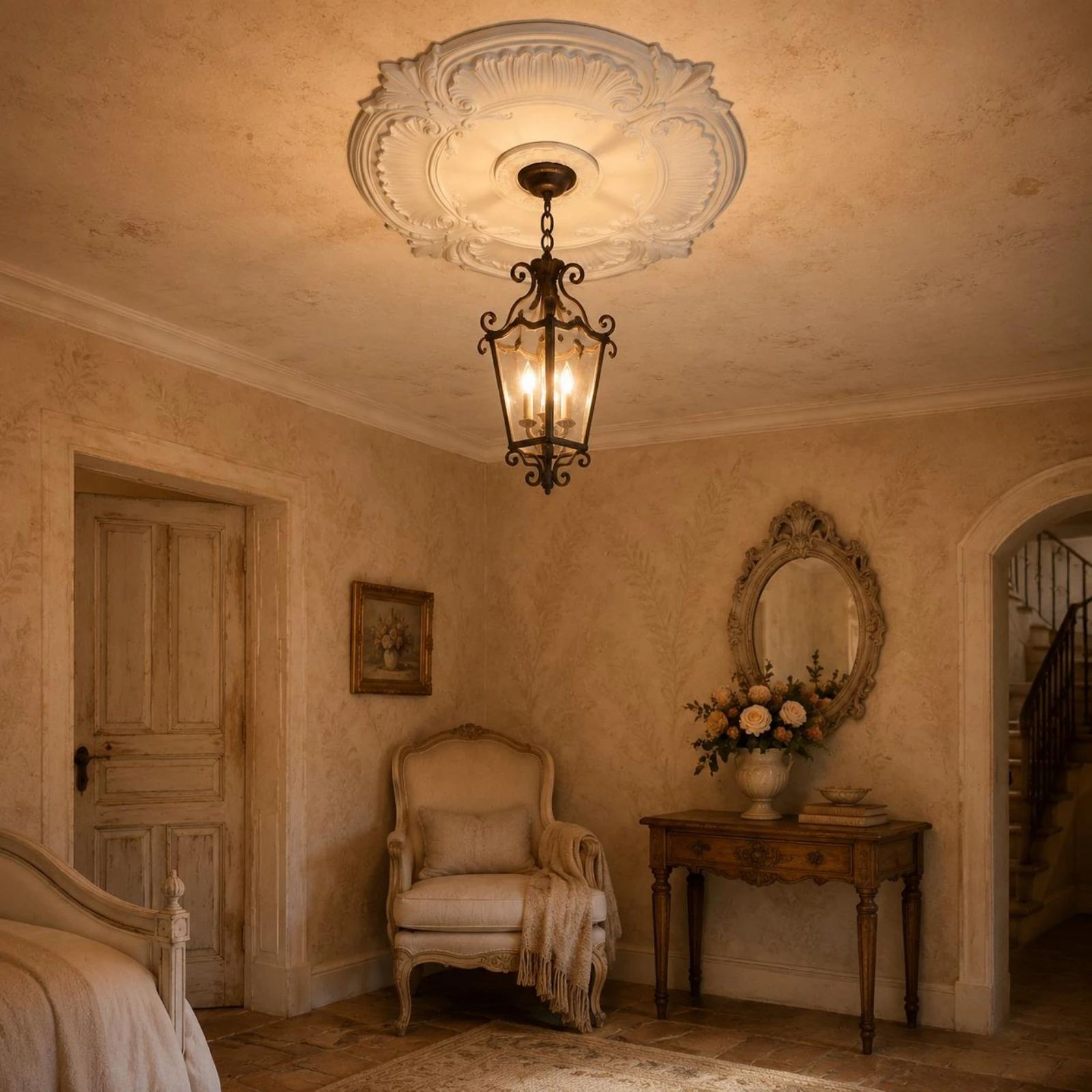 Round PU Ceiling Medallion Scroll Decorative Ceiling Medallion Light Plate French-Design Trim Collar White
Round PU Ceiling Medallion Scroll Decorative Ceiling Medallion Light Plate French-Design Trim Collar White