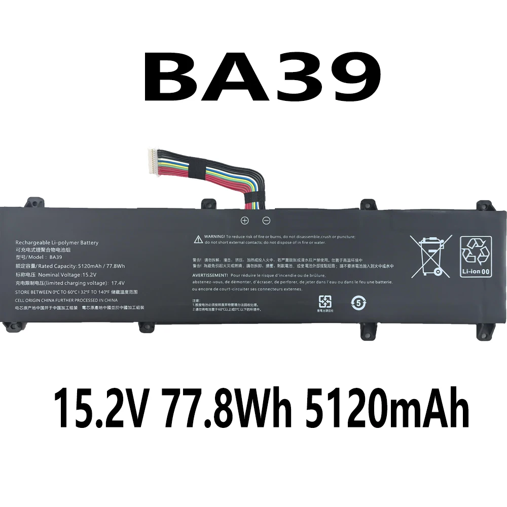 7XINbox BA39 15,2 В 77,8 Втч 5120 мАч аккумулятор для ноутбука Rtdpart 2394514 для ноутбука TongFang TL411-V3
7XINbox BA39 15,2 В 77,8 Втч 5120 мАч аккумулятор для ноутбука Rtdpart 2394514 для ноутбука TongFang TL411-V3