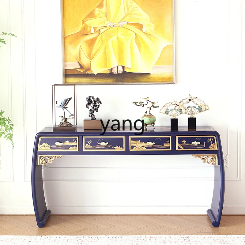 LH retro style classicism royal blue painted strip case corridor decoration entrance table
LH retro style classicism royal blue painted strip case corridor decoration entrance table