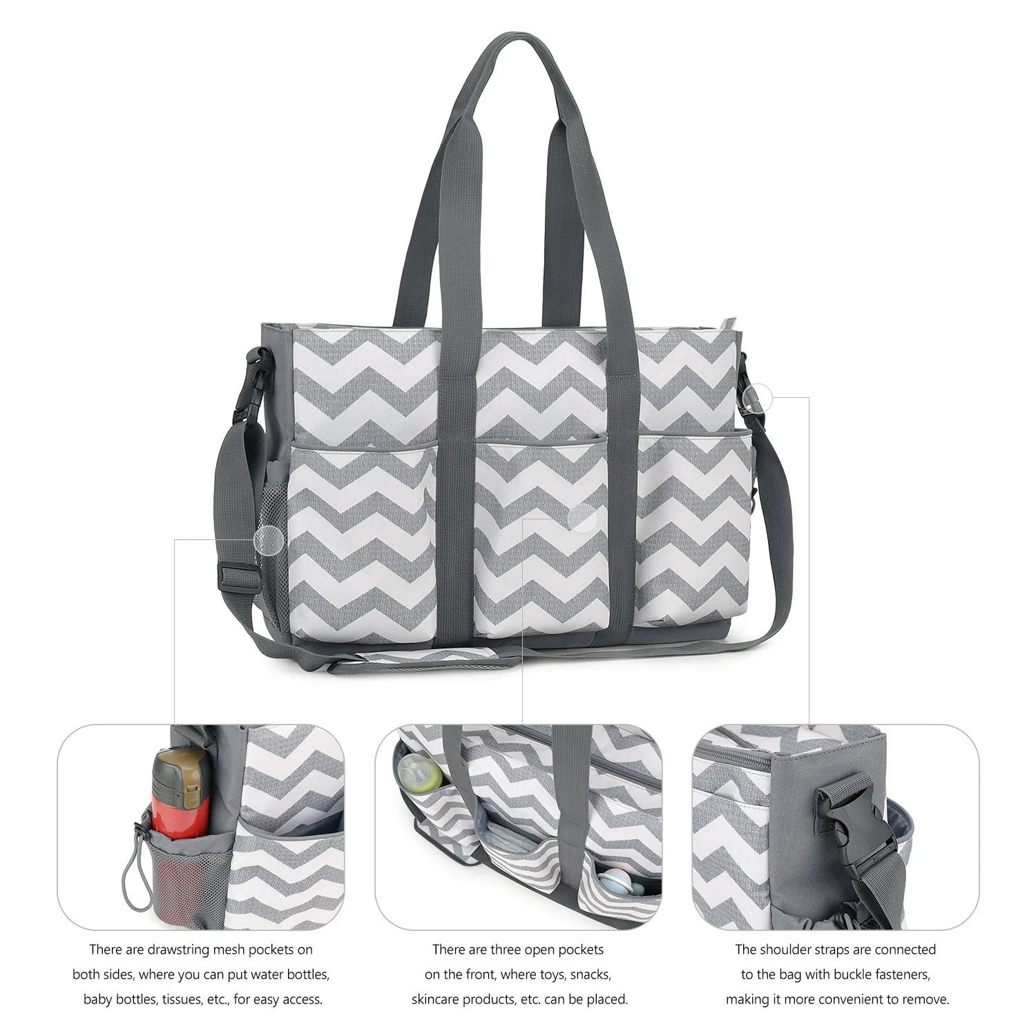 Mommy Diaper Bag Baby Stroller Organizer Backpack Large Capacity Outdoor Travel Maternity Bag with Insulated Pocket Changing Pad
Mommy Diaper Bag Baby Stroller Organizer Backpack Large Capacity Outdoor Travel Maternity Bag with Insulated Pocket Changing Pad