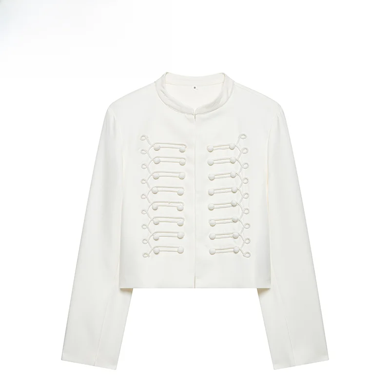 Fashionable ZR Women's Jacket Summer New Style Short Coat Long Sleeve Stand Collar Shoulder Pad Design Polyester Fiber Women'...
Fashionable ZR Women's Jacket Summer New Style Short Coat Long Sleeve Stand Collar Shoulder Pad Design Polyester Fiber Women'...