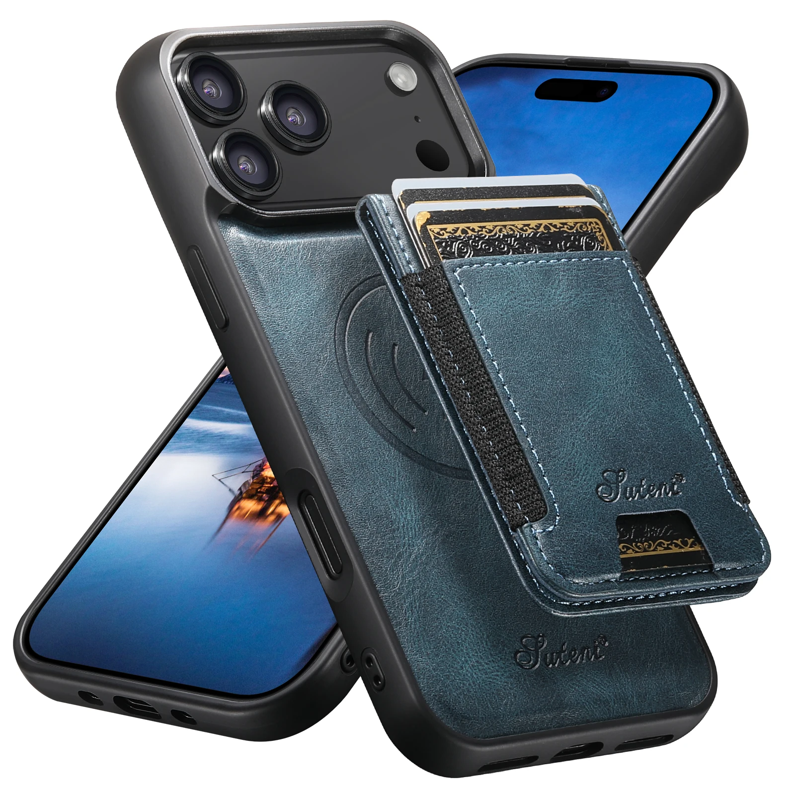 Чехол для телефона из искусственной кожи SUTENI с магнитной зарядкой и подставкой для iPhone 17 Pro Max 16 Plus 15 14 13 12
Чехол для телефона из искусственной кожи SUTENI с магнитной зарядкой и подставкой для iPhone 17 Pro Max 16 Plus 15 14 13 12