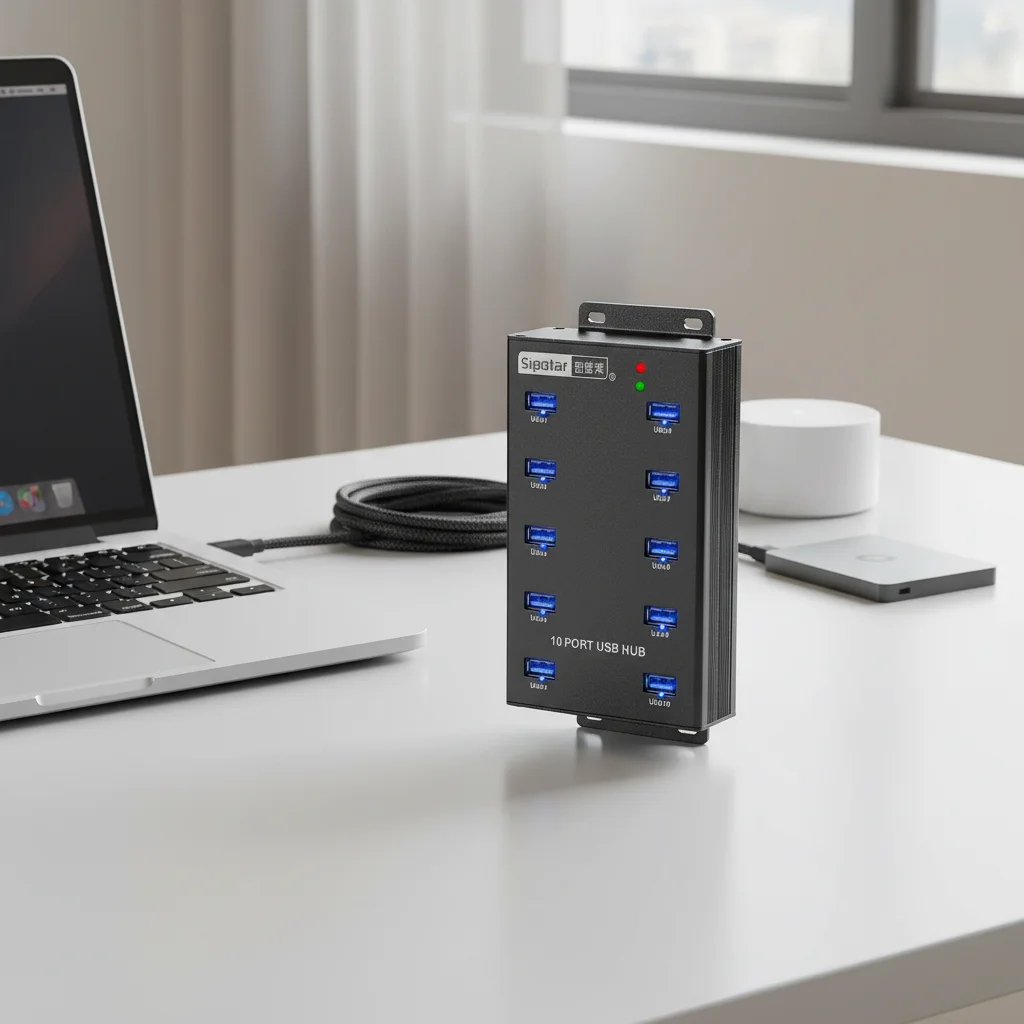Sipolar A-300 60W Metal 10-Port USB 2.0 Data Sync Charging Hub with Power Adapter
Sipolar A-300 60W Metal 10-Port USB 2.0 Data Sync Charging Hub with Power Adapter