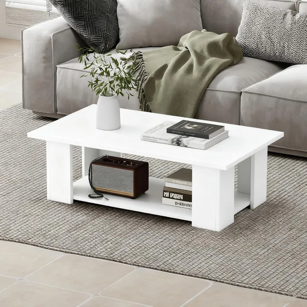 Rectangle Wood Center Table, 41" L 2-Tier Small Modern Tea Table W/Open Compartment, Customized
Rectangle Wood Center Table, 41" L 2-Tier Small Modern Tea Table W/Open Compartment, Customized