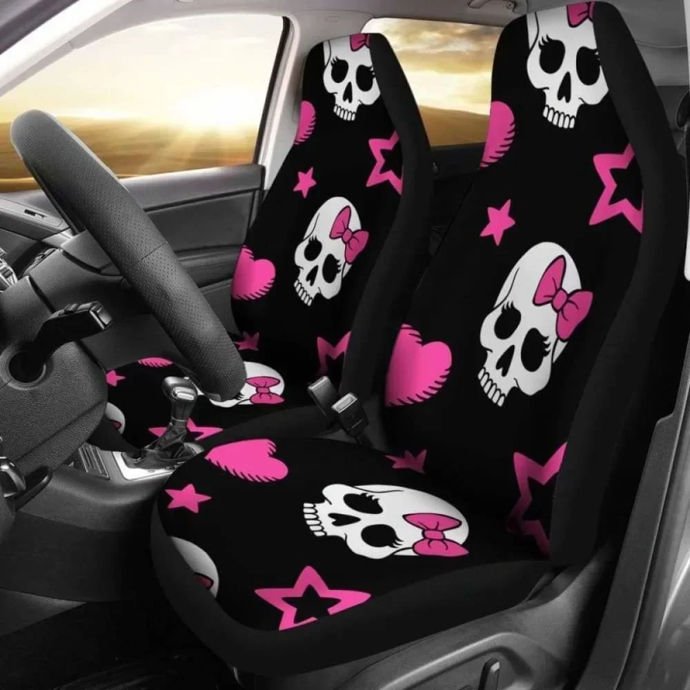 Sugar Skulls Pink Hearts Car Seat Covers,Pack of 2 Universal Front Seat Protective Cover
Sugar Skulls Pink Hearts Car Seat Covers,Pack of 2 Universal Front Seat Protective Cover
