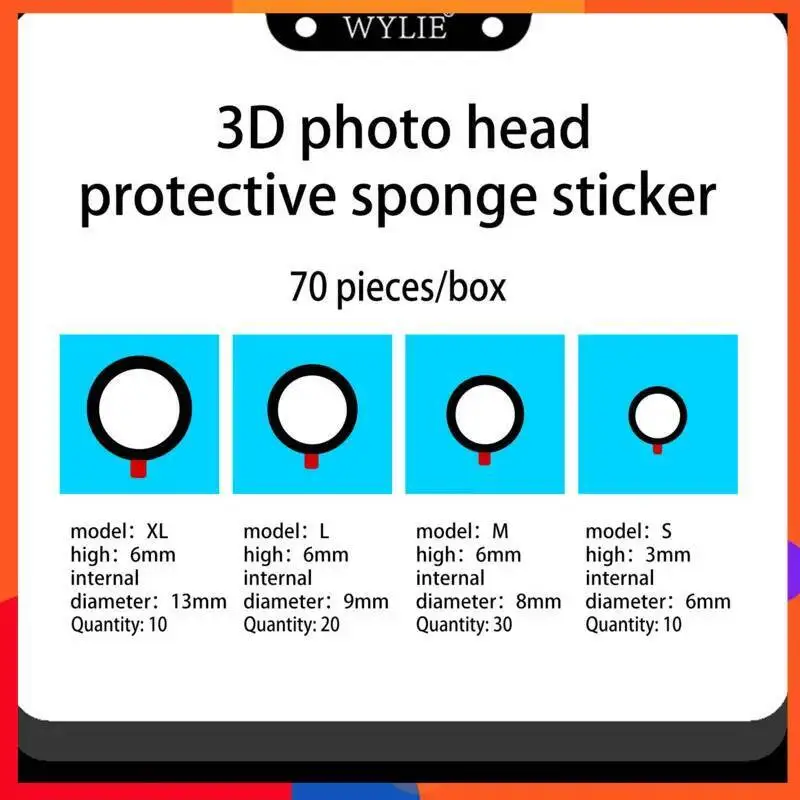 3D Protective Sponge Stickers for Phone Cameras S/M/L/XL Universal for Protect 95% Mobile Phone Front & Rear Cameras from Damage
3D Protective Sponge Stickers for Phone Cameras S/M/L/XL Universal for Protect 95% Mobile Phone Front & Rear Cameras from Damage