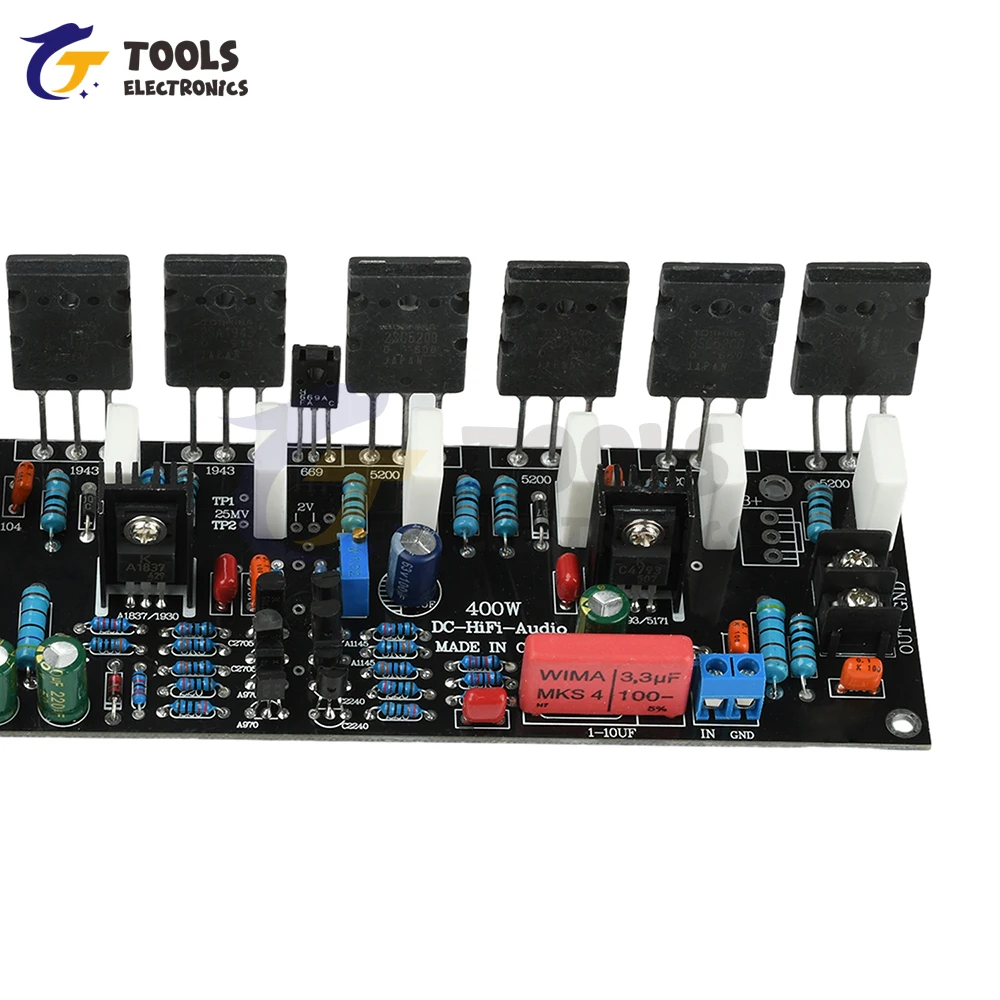 DC 20V-90V Upgraded 400W Single Channel Power Amplifier 1943+5200 Transistor High Power Audio Amp Module
DC 20V-90V Upgraded 400W Single Channel Power Amplifier 1943+5200 Transistor High Power Audio Amp Module