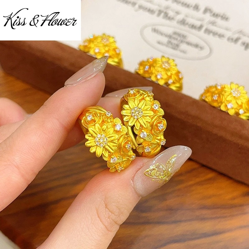 KISS&FLOWER Gold Luxury Flower Ring For Women Female Wedding Party Birthday Christmas Bride Mother Girlfriend Ladies Gifts RI228
KISS&FLOWER Gold Luxury Flower Ring For Women Female Wedding Party Birthday Christmas Bride Mother Girlfriend Ladies Gifts RI228
