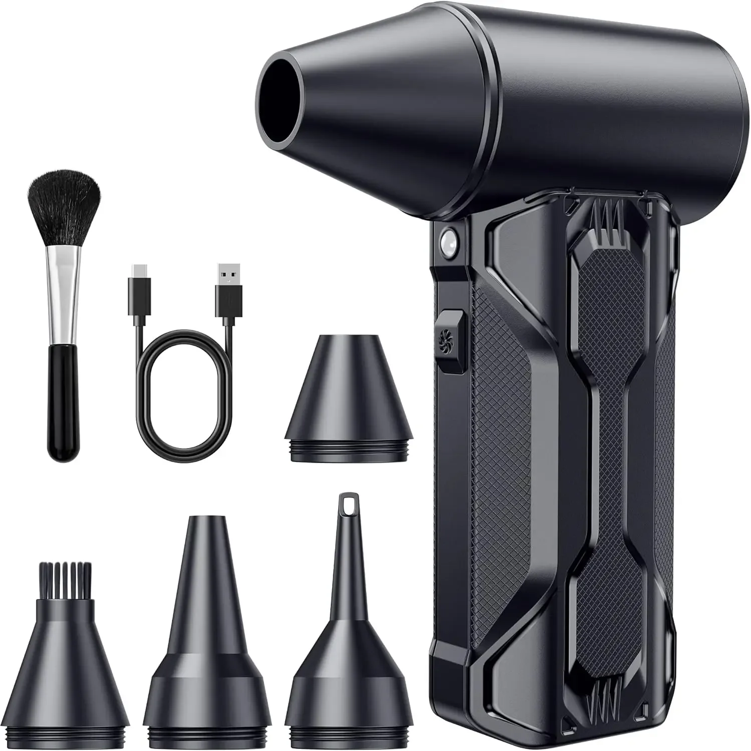 110000 RPM Electric Air Duster, Cordless Dust Blower With Brushless Motor, 3-Speed, USB-C Rechargeable For PC, Keyboard, Car, Home
110000 RPM Electric Air Duster, Cordless Dust Blower With Brushless Motor, 3-Speed, USB-C Rechargeable For PC, Keyboard, Car, Home