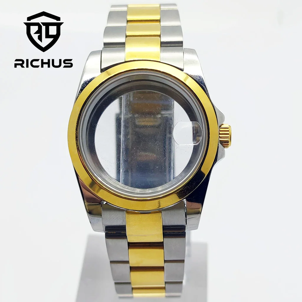Корпус RICHUS NH35 36/39 мм, золотой, с полированным ремешком, подходит для механизмов NH34, NH35, ETA2824, PT5000, аксессуары для часов
Корпус RICHUS NH35 36/39 мм, золотой, с полированным ремешком, подходит для механизмов NH34, NH35, ETA2824, PT5000, аксессуары для часов