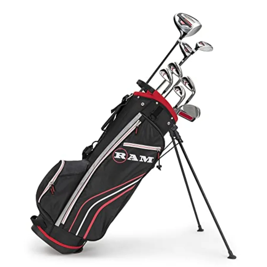 Golf Accubar Golf Clubs Set for left-handed players: graphite-shafted woods and stainless steel irons in classic black/silver f
Golf Accubar Golf Clubs Set for left-handed players: graphite-shafted woods and stainless steel irons in classic black/silver f