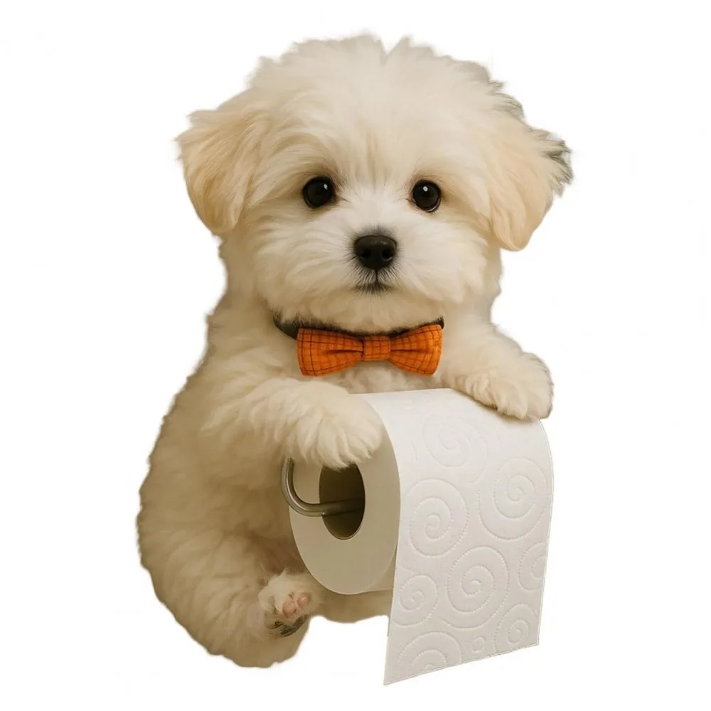 Resin Dog Toilet Paper Holder Decorative 3D Dog Shape Roll Paper Organizer Easy Installation Space Saving
Resin Dog Toilet Paper Holder Decorative 3D Dog Shape Roll Paper Organizer Easy Installation Space Saving