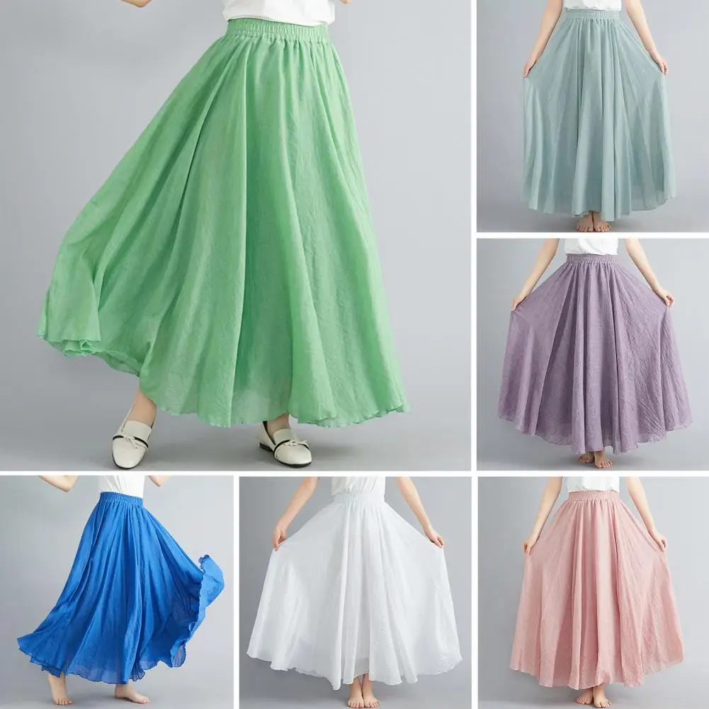 Breathable Long Skirt Elegant Women's A-line Tulle Maxi Skirt with Elastic High Waist Fairy Style Hem for Streetwear Summer
Breathable Long Skirt Elegant Women's A-line Tulle Maxi Skirt with Elastic High Waist Fairy Style Hem for Streetwear Summer