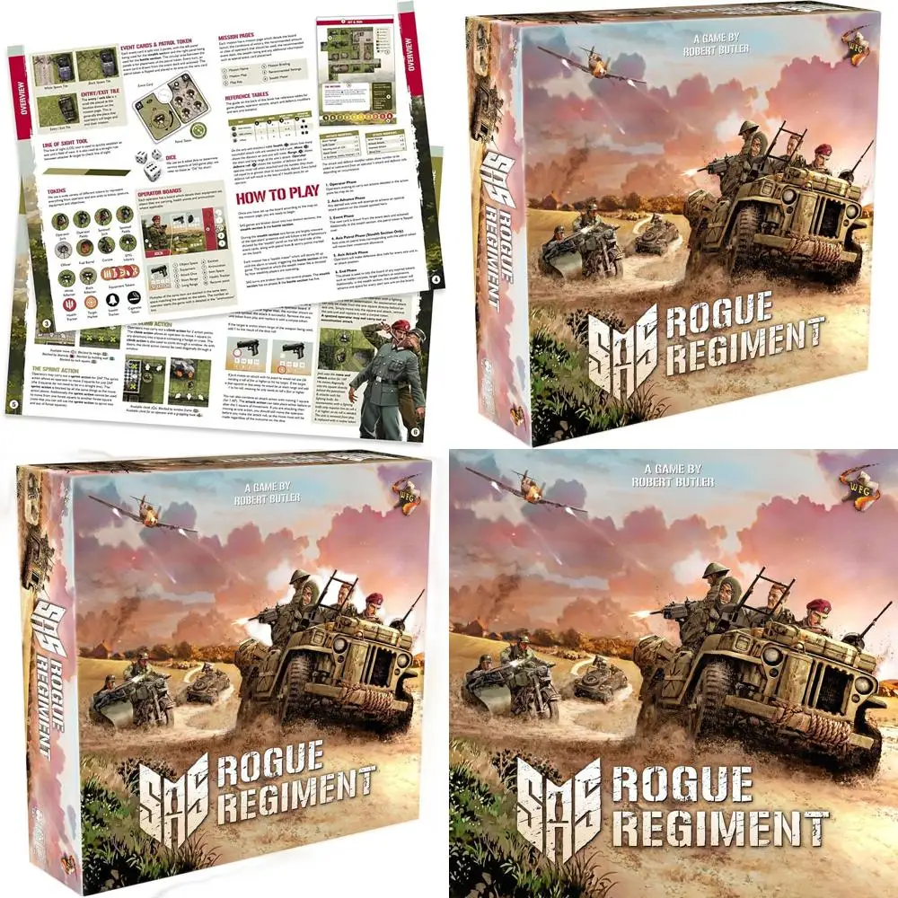 SAS Rogue Regiment: настольная игра Stealth Tactics времен Второй мировой войны для детей 14+, 1–4 игроков, 60-минутная игра
SAS Rogue Regiment: настольная игра Stealth Tactics времен Второй мировой войны для детей 14+, 1–4 игроков, 60-минутная игра